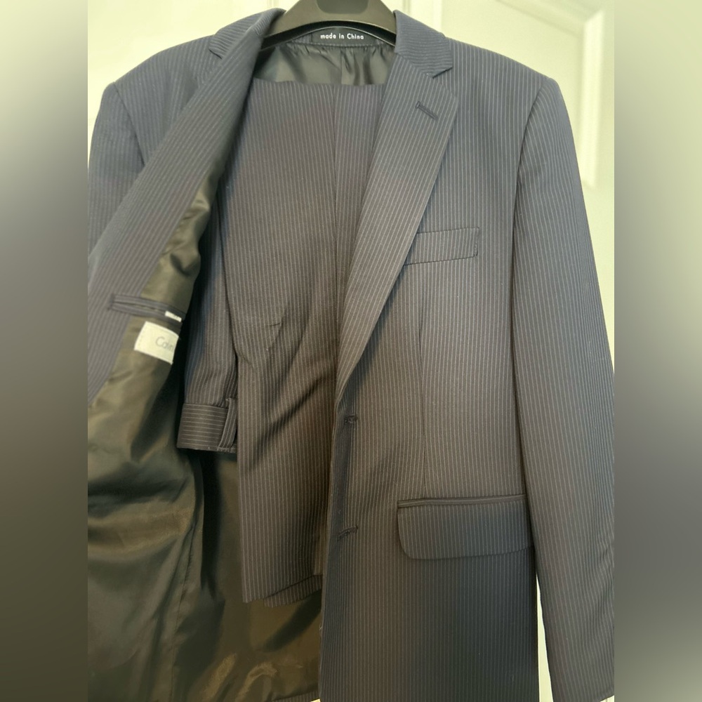 Boys Calvin Klein BluePinstripe Suit
